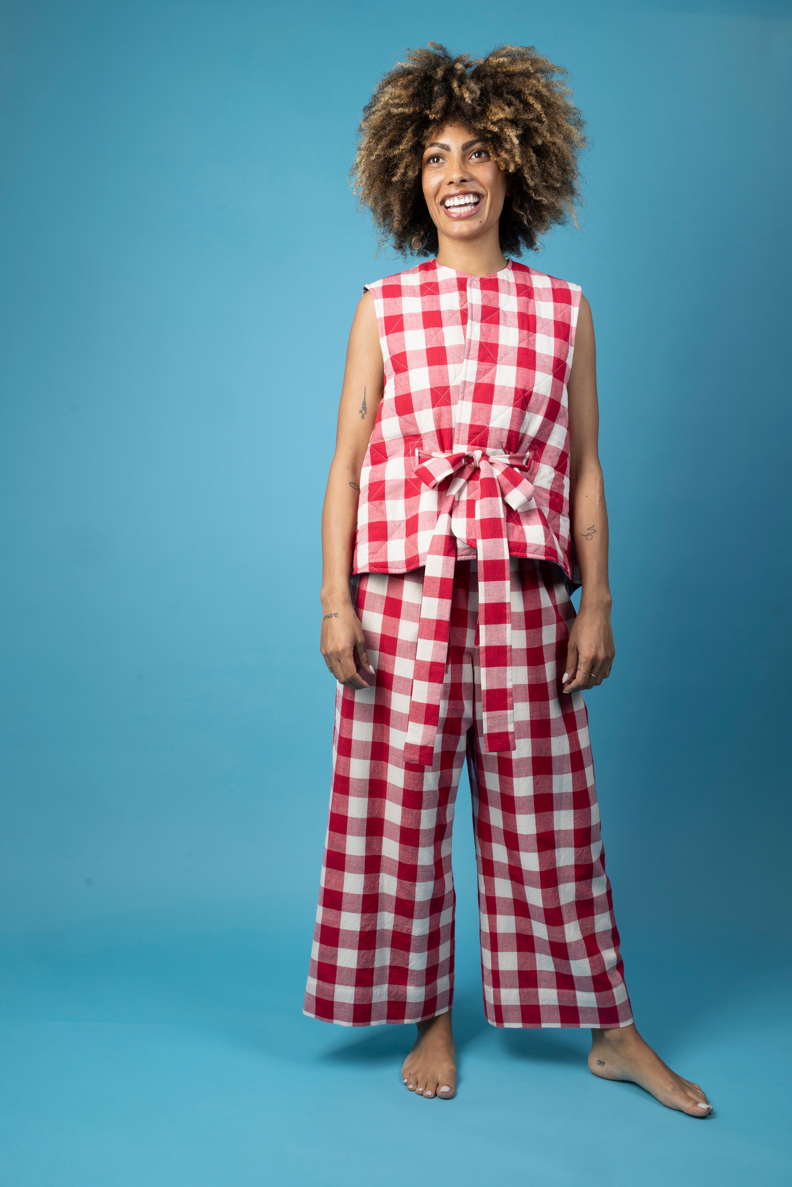Good Manners Gingham Lined Trouser
